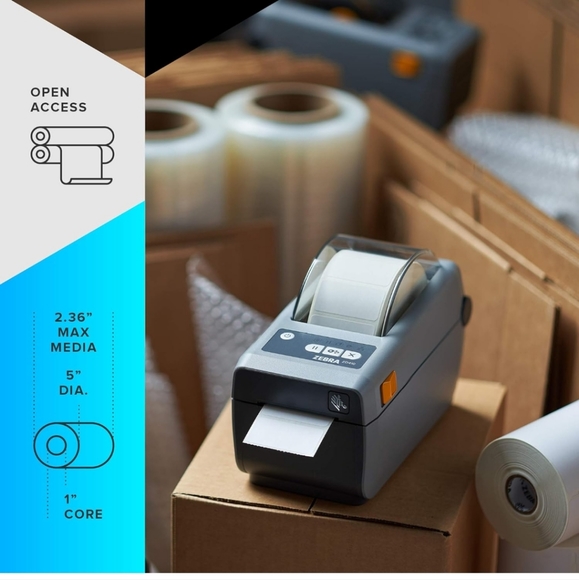 White Zebra ZD410 thermal label printer - used barcode printer - like new - Picture 4 of 6